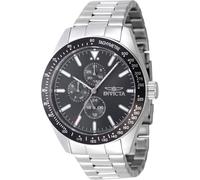 Invicta Aviator 47592 Herren Uhr - Wasserdicht - Analog - Quarzuhrwerk - Edelstahl mit grauen zifferblat - 45mm