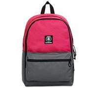Invicta BARLY Rucksack aus nachhaltigem Stoff, Praktisch & Unisex, kompakt, Büro, Reise, Arbeit, Studium, Backpack, Daypack, italienisches Design, zweifarbig grau/pink
