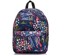 INVICTA Benin S Abstract Jungle Rucksack aus nachhaltigem Stoff, Geräumige Schultasche für Teenager, Mädchen und Jungen, für Schule, Gymnasium, Sport & Freizeit, mit Laptopfach, blau