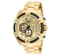 Invicta Bolt 25515 Herren Uhr - Wasserdicht - Analog - Quarzuhrwerk - Edelstahl mit goldenen zifferblat - 52mm
