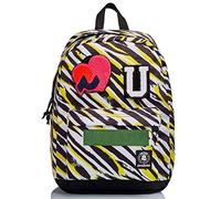 CARLSON INVICTA ANIMALIER PATCH Rucksack aus nachhaltigem Stoff, Geräumige Schultasche für Teenager, Mädchen und Jungen, für Uni, Sport & Freizeit, mit Laptopfach, italienisches Design, gestreift