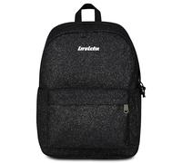 Invicta Carlson Shine Schulrucksack, Schwarz, 24 l, Glitzereffekt, Einfach, Innentasche mit Reißverschluss, Tabletfach, Seitentasche für Trinkflasche, mittlere und obere Schule, Mädchen