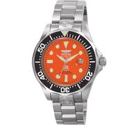 Invicta Grand Diver 4186 Herren Uhr - Wasserdicht - Analog - Automatikuhr - Edelstahl mit orange zifferblat - 47mm