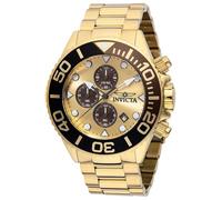 Invicta Grand Diver 48590 Herren Uhr - Wasserdicht - Analog - Quarzuhrwerk - Edelstahl mit goldenen zifferblat - 52mm