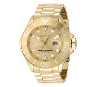 Invicta Grand Diver 48613 Herrenuhr - Quarzwerk - Edelstahl mit goldenem Zifferblatt - 52 mm Einheitsgröße
