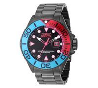Invicta Grand Diver 48614 Herren Uhr - Wasserdicht - Analog - Quarzuhrwerk - Edelstahl mit schwarzen zifferblat - 52mm