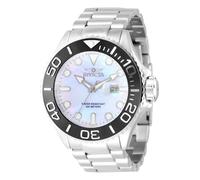 Invicta Grand Diver Herren Armbanduhr Wasserdicht Analog Quarzwerk Edelstahl Perlmutt Zifferblatt 52mm 49153