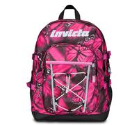 Invicta Jelek Schulranzen, Daypack, Tagesrucksack, Rucksack mit Trinkflaschenfach, Laptopfach, Extra Platz - 38 LT - Unisex, für Schule, Sport und Freizeit, Uni, pink - Mädchen, Jungen