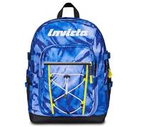Invicta Jelek Schulranzen, Daypack, Tagesrucksack, Rucksack mit Trinkflaschenfach, Laptopfach, Extra Platz - 38 LT - Unisex, für Schule, Sport und Freizeit, Uni, blau- Mädchen, Jungen