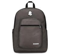 Invicta Jelek Schulranzen, Daypack, Tagesrucksack, Rucksack mit Trinkflaschenfach, Laptopfach, Extra Platz - 38 LT - Unisex, für Schule, Sport und Freizeit, Uni, grau - Mädchen, Jungen