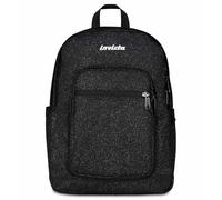 Invicta Jelek Schulrucksack, schwarz, glitzernd, Doppelfach mit PC-Tasche und Trinkflasche, 34 l, für mittlere und obere Schule, Rucksack für Mädchen, Schwarz , Taglia Unica