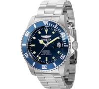 Invicta Pro Diver 36972 Herren Uhr - Wasserdicht - Analog - Automatikuhr - Edelstahl mit blauen zifferblat - 44mm