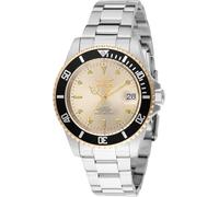 Invicta Pro Diver 49317 Herren Uhr - Wasserdicht - Analog - Automatikuhr - Edelstahl mit goldenen zifferblat - 40mm