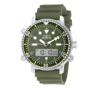 Invicta Pro Diver 49450 Herren Uhr - Wasserdicht - Analog - Quarzuhrwerk - Edelstahl mit grünen zifferblat - 46mm