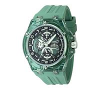 Invicta Racing 48798 Herren Uhr - Wasserdicht - Analog - Quarzuhrwerk - Kunststoff mit grünen zifferblat - 46mm