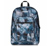 Invicta Schulrucksack Jelek, Blau, Doppelfach mit PC-Tasche und Trinkflasche, 34 l, für mittlere und obere Schule, Rucksack für Jungen, blau, Taglia Unica