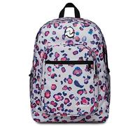 Invicta Schulrucksack JELEK Fantasy, Rosa - Rucksack mit zwei Fächern - PC-Tasche, Trinkflaschentasche, Organizer im Inneren - Schulrucksack für Jungen, Freizeitrucksack - Eco Material, Light Nature,