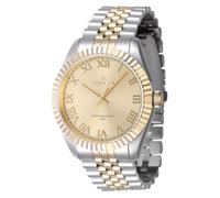 Invicta Specialty 47404 Herren Uhr - Wasserdicht - Analog - Quarzuhrwerk - Edelstahl mit goldenen zifferblat - 43mm