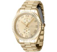 Invicta Specialty 47431 Herren Uhr - Wasserdicht - Analog - Quarzuhrwerk - Edelstahl mit goldenen zifferblat - 43mm