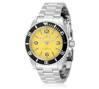 Invicta Specialty 49345 Herren Uhr - Wasserdicht - Analog - Quarzuhrwerk - Edelstahl mit Gelbes zifferblat - 40mm