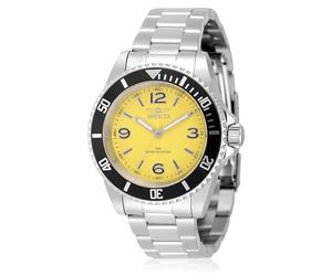 Invicta Specialty 49345 Herren Uhr - Wasserdicht - Analog - Quarzuhrwerk - Edelstahl mit Gelbes zifferblat - 40mm
