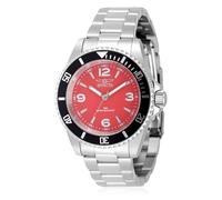 Invicta Specialty 49350 Herren Uhr - Wasserdicht - Analog - Quarzuhrwerk - Edelstahl mit roten zifferblat - 40mm