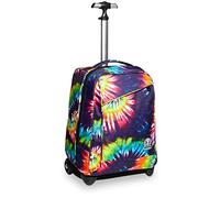 Invicta TROLLEY, 2 in 1, Schulranzen mit Rollen, Rucksack mit Trolleyfunktion für Kinder, ab 1. Klasse, für Schule, Reisen, Mädchen&Jungen, mehrfarbiges Muster, TIE&DYE