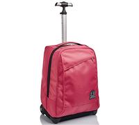 Invicta Trolley, 2 in 1, Schulranzen mit Rollen, Rucksack mit Trolleyfunktion für Schule, Reisen, Mädchen&Jungen, rosa, Benin SOLID