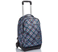 Invicta Trolley, Rucksack mit Trolleyfunktion, 3 in 1, Schulranzen mit Rollen, Abnehmbarer Rucksack, ab 1. Klasse, für Schule, Gymnasium, Reisen&Freizeit, Mädchen&Jungen, kariert, New TECH Tartan