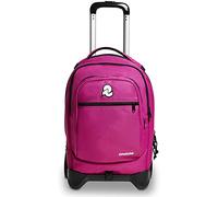 Invicta TROLLEY, Rucksack mit Trolleyfunktion, Schulranzen mit Rollen, 3 in 1, Abnehmbarer Rucksack, nachhaltige Materialienfür Schule Reisen&Freizeit, Mädchen&Jungen, pink, NEW PLUG