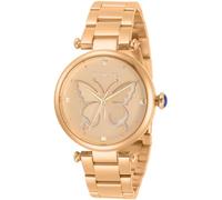 Invicta Wildflower 33234 Damen Uhr - Wasserdicht - Analog - Quarz Uhrwerk - Edelstahl mit Roségold Zifferblatt - 36mm