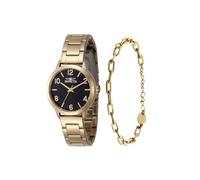 Invicta Wildflower 47273 Damen Uhr - Wasserdicht - Analog - Quarzuhrwerk - Edelstahl mit schwarzen zifferblat - 34mm - mit passendem Armband