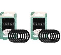 invisibobble 5 Haargummis Schwarz Damen & Mädchen | Zopfgummi Haarschonend | Haarband Anti Frizz & Ohne Abdruck | Stylischer Haargummi für jeden Haartypen | 5 Stück (Packung mit 2)