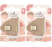 invisibobble EVERCLAW S Too Faced (1 Stück) - Kleine, metallfreie Haarklammer mit Matt- & Glanz-Effekt - Für Damen, Friseur & Alltag - Vielseitige Alternative zu Haarspangen in Marmoroptik
