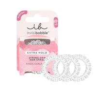 invisibobble Extra Hold Haargummis Mini Crystal Clear I Rutschfeste 3x transparente Haargummis Dickes Haar I das Original, designed im Herzen Münchens