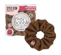 invisibobble Haargummi Braun Scrunchie Kord Optik, Haargummis starker Halt für Mädchen & Damen, Scrunchies Samt Braun, designed im Herzen Münchens