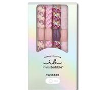 Invisibobble Haargummi Damen Premium geflochten Rosa Pink - Twistar Sugar Coil 4er Set Blush - braided hair ties haarschonend ohne Abdruck starker Halt Scrunchie Alternative Coquette