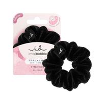 invisibobble Haargummi Schwarz Scrunchie Dusk till Dawn, Haargummis starker Halt für Mädchen & Damen, Scrunchies Samt Schwarz, designed im Herzen Münchens, 1 stück (1er Pack)