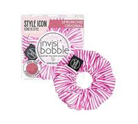 Invisibobble Haargummi Scrunchie Stripes Up, Starker Halt für Mädchen und Damen, Designed im Herzen Münchens, Rosa Weiß gestreift, 1 Stück (1er Pack)