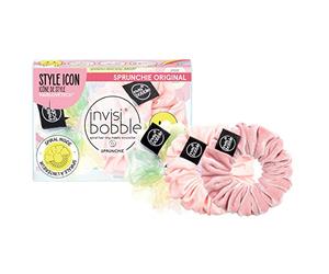 invisibobble Haargummi Set Retro Dreamin' Scrunchie Pastell I 3x Haargummis Rosa und Bunt für Mädchen & Damen I Scrunchies Rosa I designed im Herzen Münchens