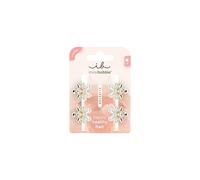 invisibobble Haarspangen Clipstar S Pearly Flower – Goldene Perlenblume – 4 Stück