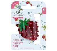 invisibobble Haarklammer Damen Mittelgroß Rot - Haarspange Erdbeere verspielt für alle Haartypen - Clipstar Wildflower Berry Brighter Statement - Hair Claw Festival Cottagecore Haarschmuck Größe M