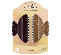 Invisibobble Haarklammer Damen Premium Braun smoky - Clipstar Premium Cocoa Haze warm rich brown - Haarspange Haarschmuck mittel haarschonend ohne Abdruck für dickes & feines Haar (M, 2er Set)