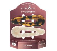 Invisibobble Haarklammer Damen Premium Sterne Celestial - Clipstar Premium Star Gazing Pattern HairLoveTech - Haarspange Haarschmuck mittel haarschonend ohne Abdruck für feines Haar (M, 2er)
