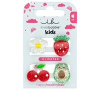 invisibobble Haarspange Mädchen Kinder (4x) - Haarklammer Früchte Erdbeere Avocado Kirsche Blume - Clipstar Kids Frutti Fun bunt verspielt - Hair Claws Schule Kindergarten Haarschmuck süß