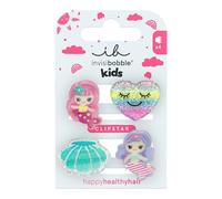 invisibobble Haarspange Mädchen Kinder (4x) - Haarklammer Meerjungfrau Muschel Herz - Clipstar Kids Mermaid Dreams Unterwasser süß - Hair Claws Kindergarten Schule Haarschmuck Geschenk