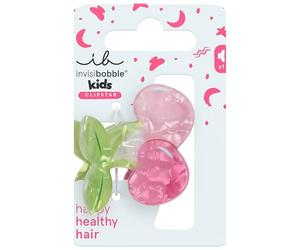 invisibobble Haarspange Mädchen Kinder Rosa - Haarklammer Kirsche Rot süß verspielt feines Haar - Clipstar Kids Cherrylicious Erdbeere - Hair Claw Kindergarten Schule Haarschmuck Geschenk