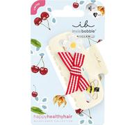 Invisibobble MyClaw Wildflower Juicy Charms Cottagecore Mittelgroß (M) | Mittelgroße Haarklammer mit Blume & Schleife - Damen Haarspange Haarschmuck, mit 3 Anhängern (Biene, kariertes Schleifchen)