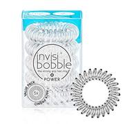 invisibobble Power spurlose Spiralhaargummis, 5 Stück, kristallklar, starke elastische Griffspule, Haar-Accessoires für aktive Frauen, kein Knicken, kein Einweichen, sanft für Mädchen, Teenager und