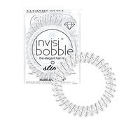 invisibobble Slim Haargummi Chrome I 3x Dünne Haargummis Silber Metallic für Mädchen & Damen I eleganter Look & starker Halt I designed im Herzen Münchens